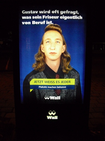 lustige Werbung Gustav Friseur Gustav wird oft gefragt, was sein Friseur eigentlich von Beruf ist