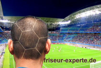 Foto Haar Tattoo Mit Fussball Waben Muster Im Haar Hair Tribal Tattoo Haare Friseur Experte