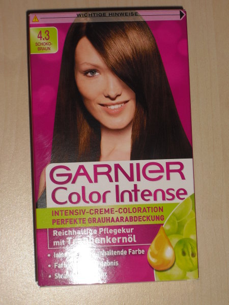  Anleitung: graue Haare abdecken   Vorher   Nachher   Bildergalerie, Grauhaarabdeckung mit Garnier Color Intense 4.3 schoko braun   3600540935939